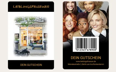 Gutschein für die Lieblingsfriseure in Berlin. Ein Gutschein für einen neuen Look!